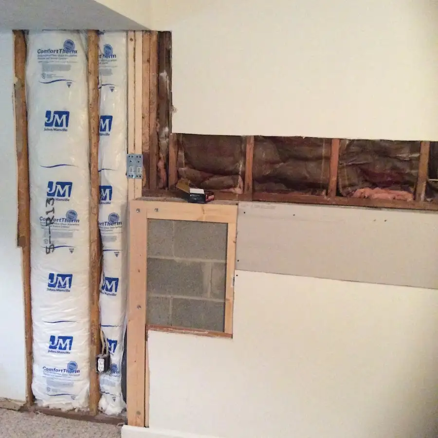 Wall insulation replacement during Contents Cleaning & Restoration in Lower Pottsgrove